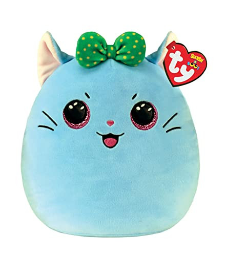 TY Squishy Beanies Pluche knuffel Kat Kirra, 20 cm