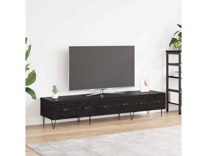 vidaXL Schwarz Eichen-Optik Holzwerkstoff