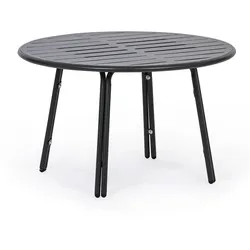 Metall-Bistrotisch VENTO, Durchmesser 80 cm, für den Außenbereich, Graphit