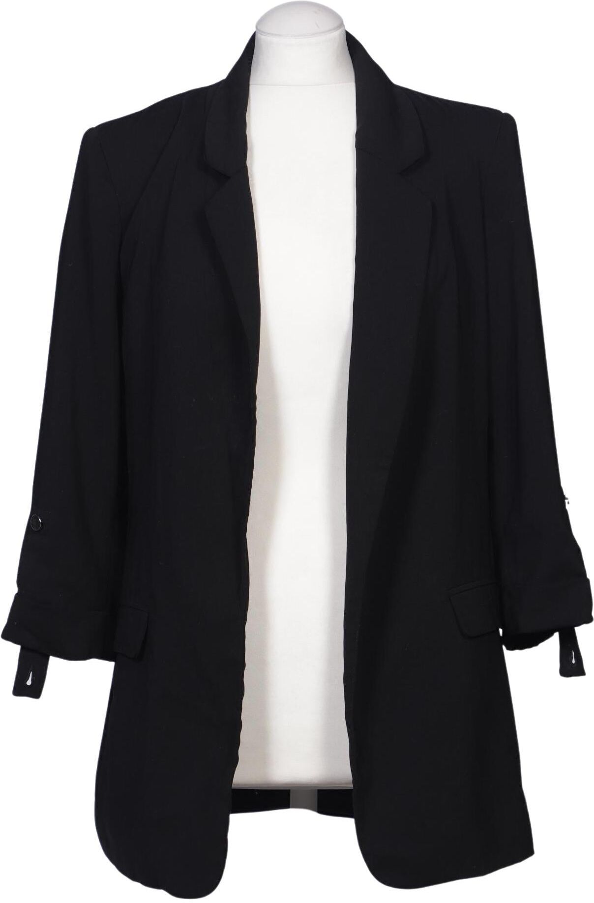 Stradivarius Damen Blazer, Schwarz, Gr. S, Synthetik - Second Hand