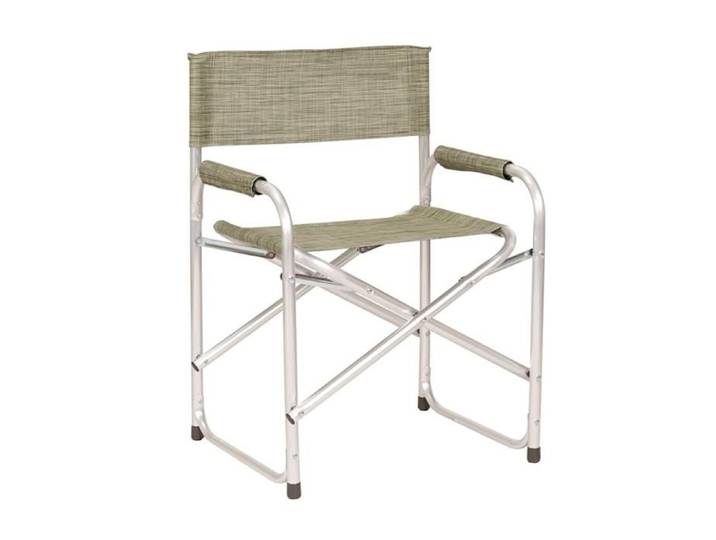 Chaise directeur de mer pliable d'extérieur en aluminium en textilène vert