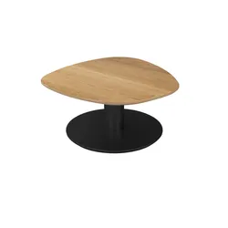 COUCHTISCH Celestina 80x80x39 höhenverstellbar Anthrazit/Wildeiche
