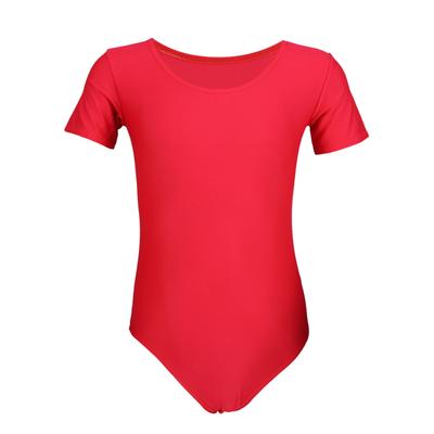 Turnanzug AQUARTI "Body Mädchen Gymnastikanzug Kurzarm", Mädchen, Gr. 122, rot, Obermaterial: 80% Polyamid PA. 20% Elasthan EL., Sportanzüge