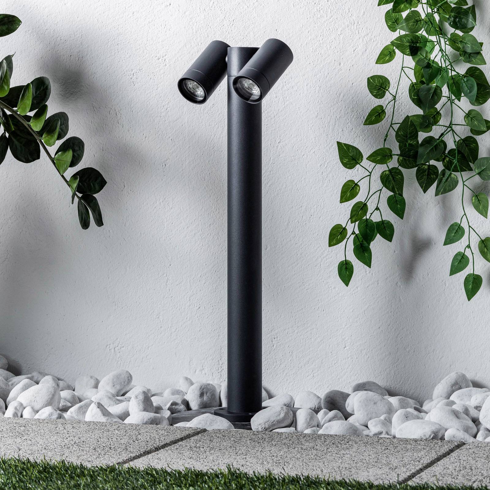 Pathway Light Tulimar PRIOS, dimmable, Black, Aluminium, Modern, Outdoor lights