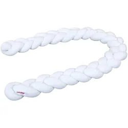 babybay® Nestchenschlange Jersey geflochten 200 cm, weiss