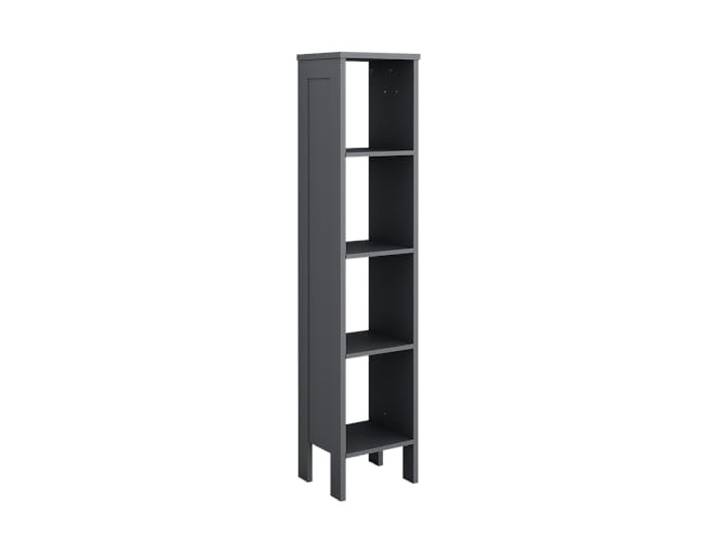 VitaliSpa Kinderregal Ajaton, Grau, 35.2 x 159.5 cm zur Aufbewahrung von Spielzeug und Büchern mit Faltboxen