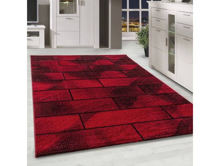 Carpetsale24 Tapis de salon design moderne à poils courts design abstrait Rouge Tapis 240x340 cm tapis de décoration