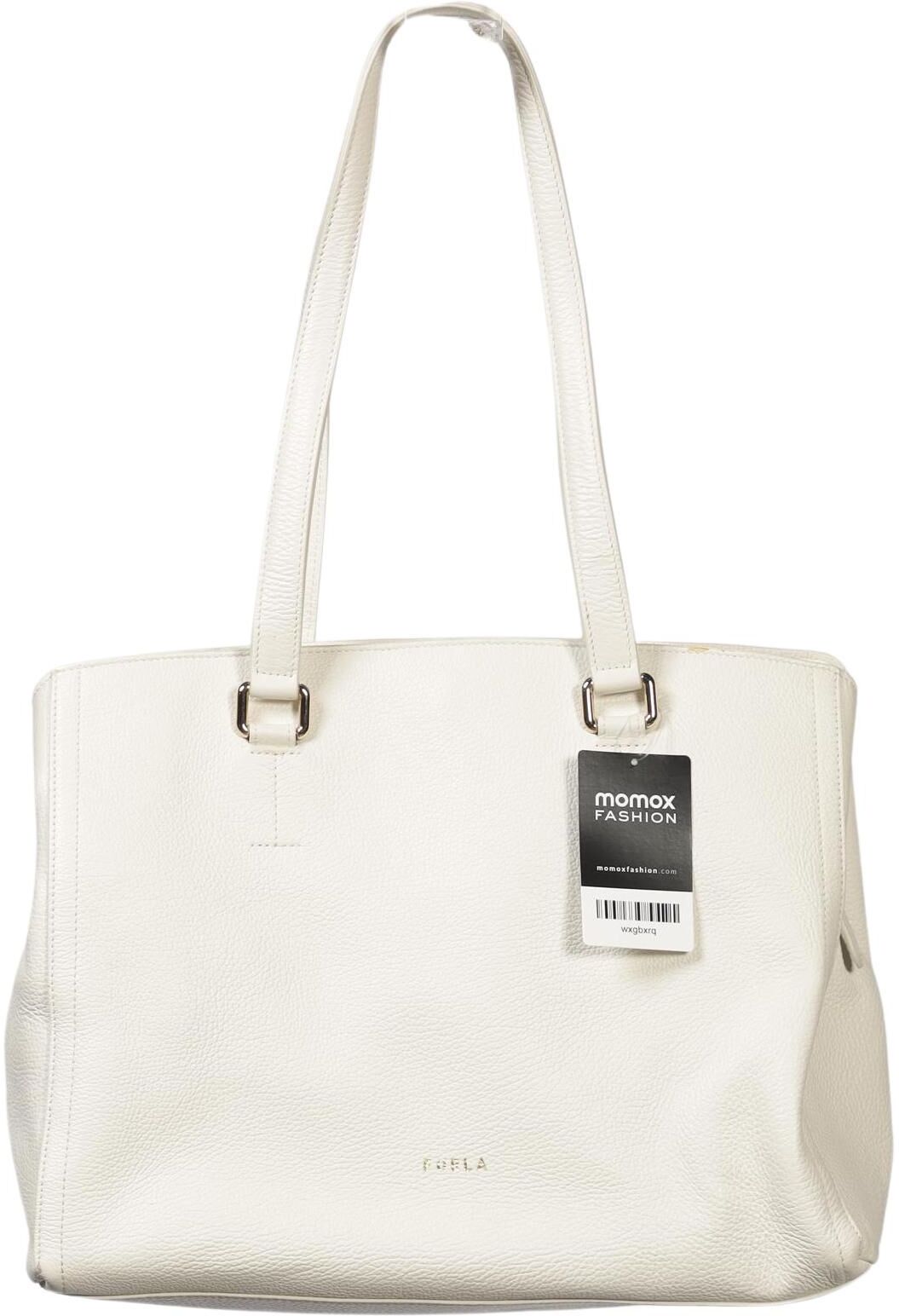 Furla Damen Handtasche gross Leder, Cremeweiß, Leder - Second Hand
