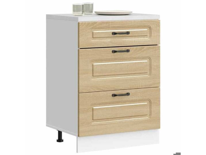 SALE 2026  Placard suisine Brun - Armoire de cuisine Kalmar chêne sonoma bois d'ingénierie 6529877042137
