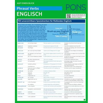PONS Phrasal Verbs auf einen Blick Englisch, Taschenbuch von Sheila McBride, PONS Langenscheidt GmbH, 978-3-12-562734-5