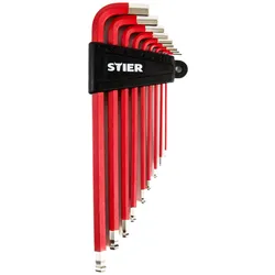 Stier, Schraubenzieher, Winkelschraubendreher-Satz 6kt 1,5 - 10 mm 9-teilig