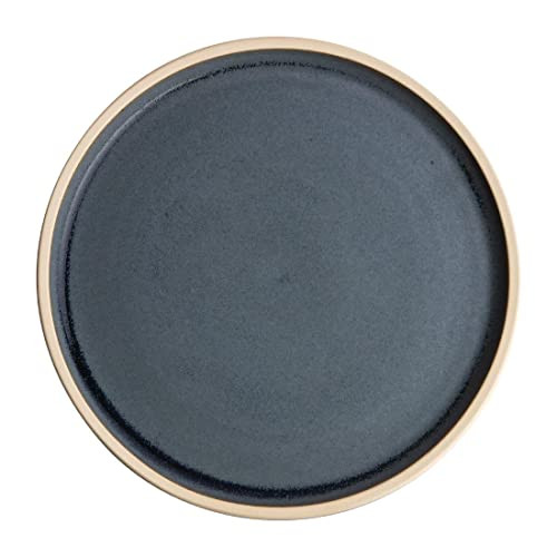 Olympia FA300 Canvas Platte Ronde Borden, 18 cm, Graniet Blauw, Set van 6