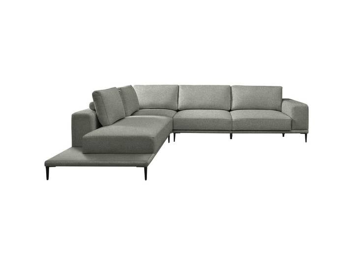 Belluti Ecksofa, Graugrün, Metall, 4-Sitzer, Ottomane links, L-Form, 318x271 cm, Goldenes M, Typenauswahl, Lederauswahl, Stoffauswahl, Hocker erhältlich, Rücken echt, individuell planbar, Wohnzimmer, Sofas & Couches, Wohnlandschaften, Ecksofas