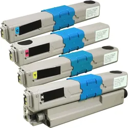 4 Kompatible Toner ersetzt Oki 44469803+9704-06 Multipack KCMY