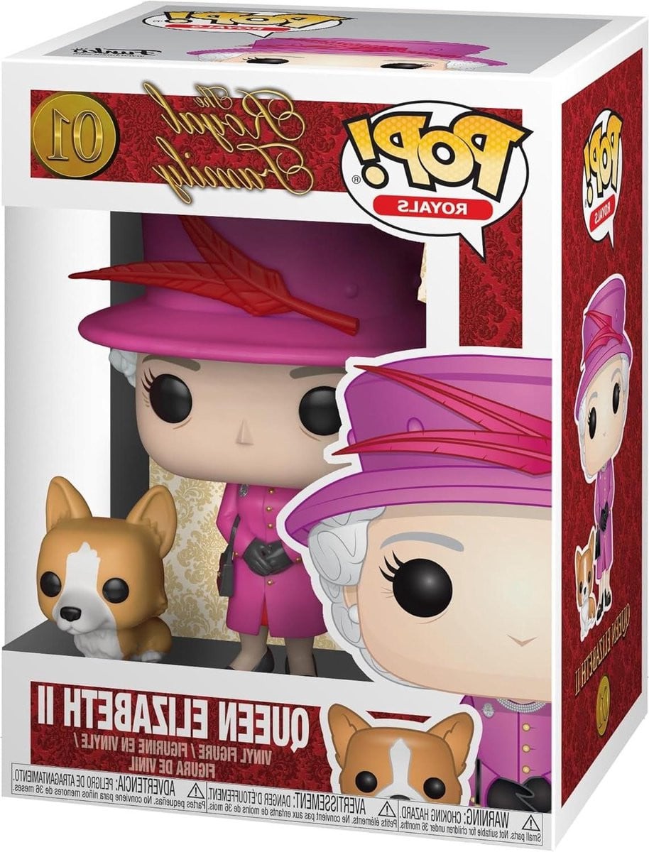 Koningin Elizabeth II verzamelobject van hoogwaardig vinyl, Roze, Hoogte: 9,5 cm