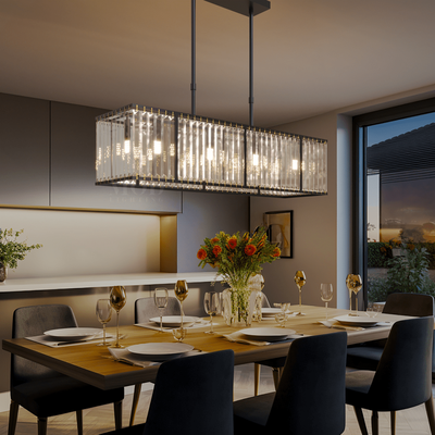 Gabriella   Modern Luxury Chandelier   Black Ash / Medium / Warm White (3000k)   MOD LIGHTING