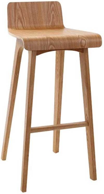 Miliboo Chaise de bar scandinave en bois clair H75.2 cm BALTIK