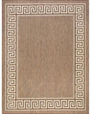 Alise Rugs Exo Coastal Border Indoor/Outdoor Area Rug