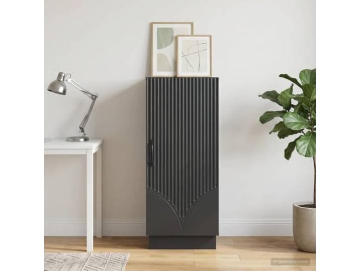 RJPLMFV Anrichte, Schwarz, 33 x 34,5 x 87 cm, aus Holz Mit Schubladen, geräumige Regale, Aufbewahrung für Esszimmer, vielseitiges Design