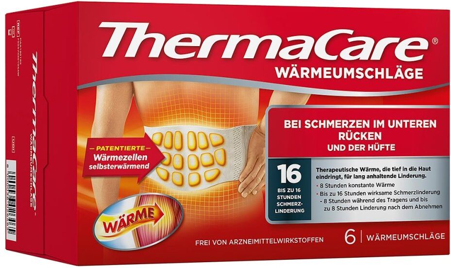 ThermaCare Wärmeumschläge für unteren Rücken & Hüfte 6stk