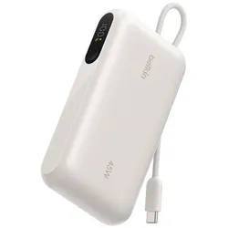 Belkin BoostCharge Powerbank 10.000mAh PD45 W mit Display, USB-A und USB-C Anschluss, inkl. USB-C-Kabel, sand