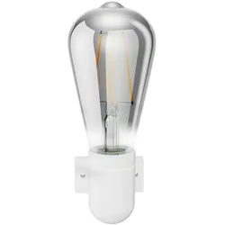 ledscom.de E27 Porzellan Wand-Fassung FEL, weiß, inkl. E27 Lampe, 240lm, extra-warmweiß