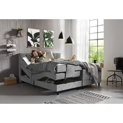 Boxspringbett HARPER FERROL (LF 160x200 cm) - Bezug: Stoff - LF 160x200 cm