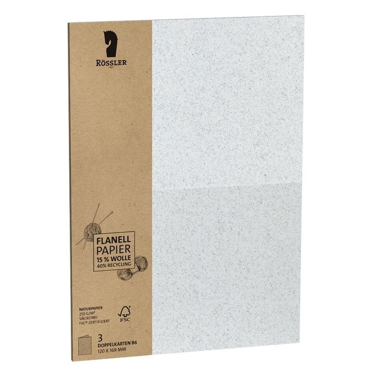 Rössler Briefkarte Terra 3ST flanell (3 Stk.) (1144072641)