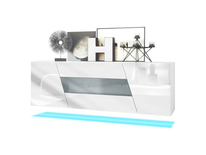SIDEBOARD Houston Grau Hochglanz