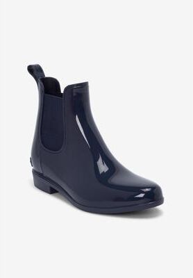 Wide Width Women's The Uma Rain Boot by Comfortview in Navy (Size 10 W)