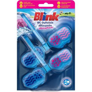 Blink WC-Duftspüler WC-Duftstein, Blütenfrische, Blauspüler, Einhänger mit Stein, 2 Stück