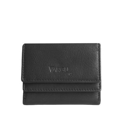 Geldbörse VARGU "MELQUIN 1", Herren, schwarz, Rindsleder, Kleinlederwaren, LGW zertifiziertes Leder