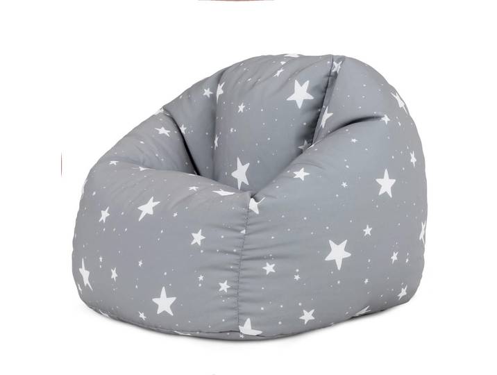 icon Sitzsack für Kinder Sternenklar, Grau, Kunststoff, 100 L, 53x50x53 cm, Wohnzimmer, Sessel, Sitzsäcke, Kindersitzsäcke