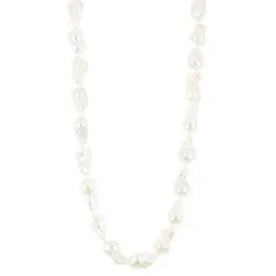 PERLEA Collier Süßwasserzucht- perlen ca. 15-23mm Silber rhodiniert