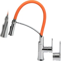 TRIZERATOP Küchenarmatur Flexible 2, orange, Wasserhahn, Spültischarmatur, Mischbatterie