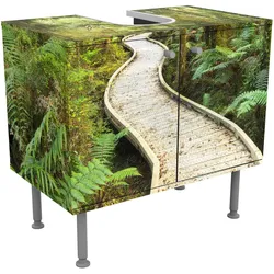 WASCHBECKENUNTERSCHRANK Pfad im Urwald 60/55/35 cm