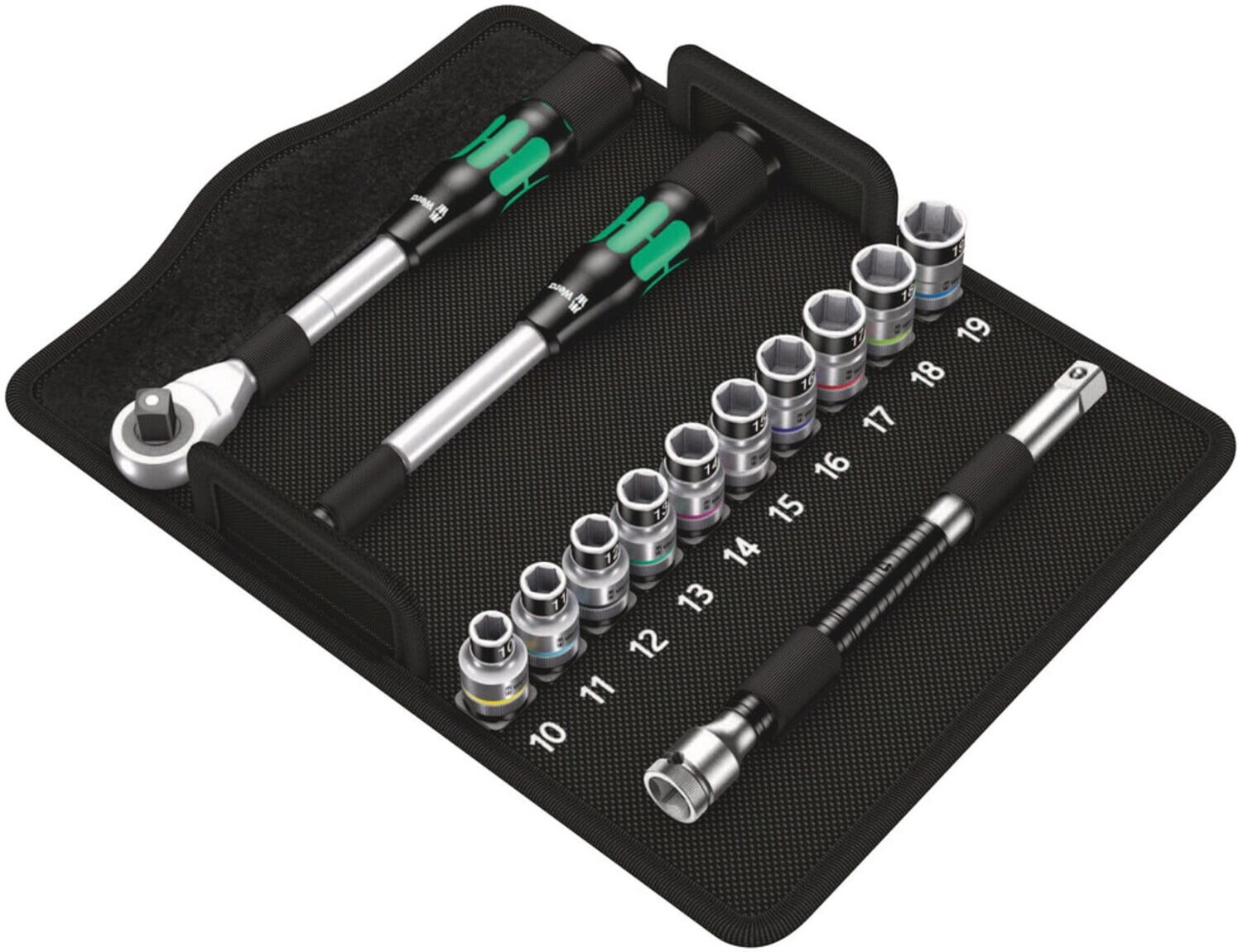 Wera 8006 SC 1 Zyklop Hybrid-Knarrensatz, 1/2"-Antrieb, metrisch, 13-teilig (05004090001)