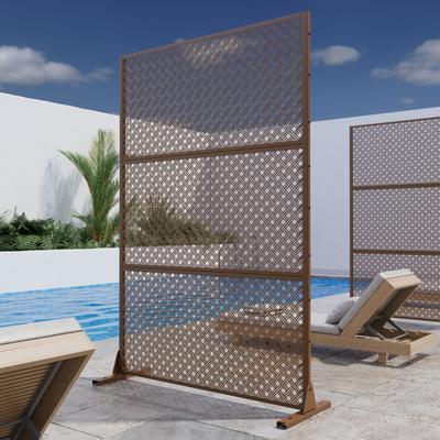 Dovelina Outdoor Privacy Screen Metal Privacy Screen Panel Free Standing
