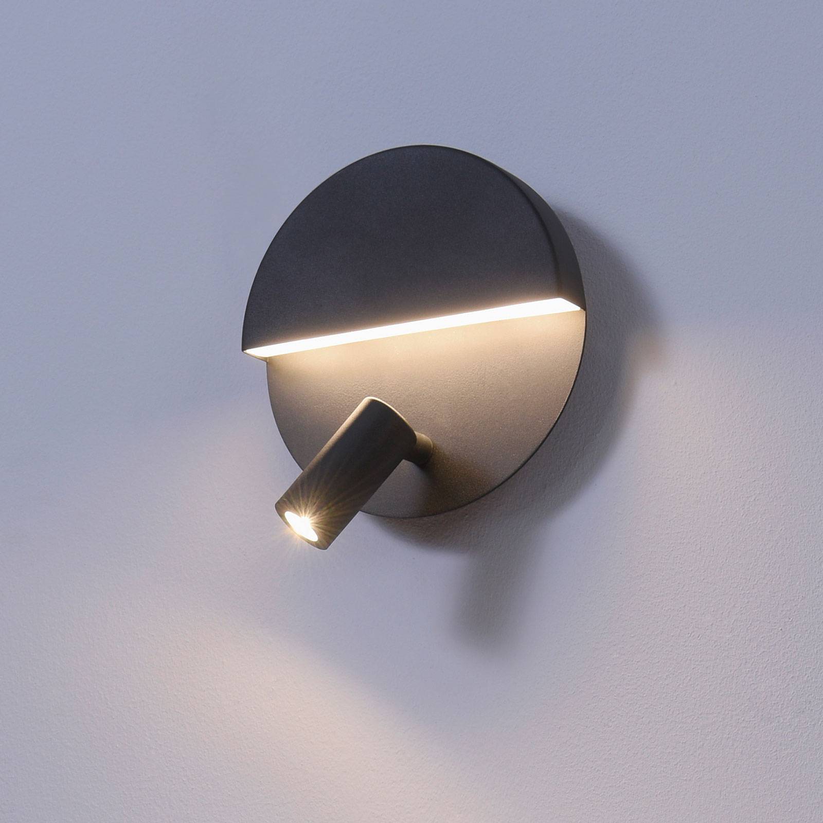 Trio Lighting LED Wall Light Mario, Black, Living / Dining Room, metal, Modern, Wall Light