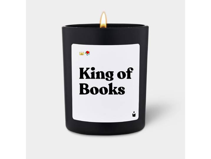 Duftkerze Schwarz Flowery King of Books