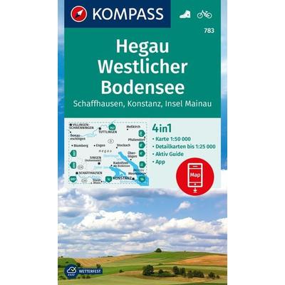 KOMPASS Wanderkarte 783 Hegau Westlicher Bodensee, Schaffhausen, Konstanz, Insel Mainau 1:50.000, Sonstige von , KOMPASS Freytag & Berndt,