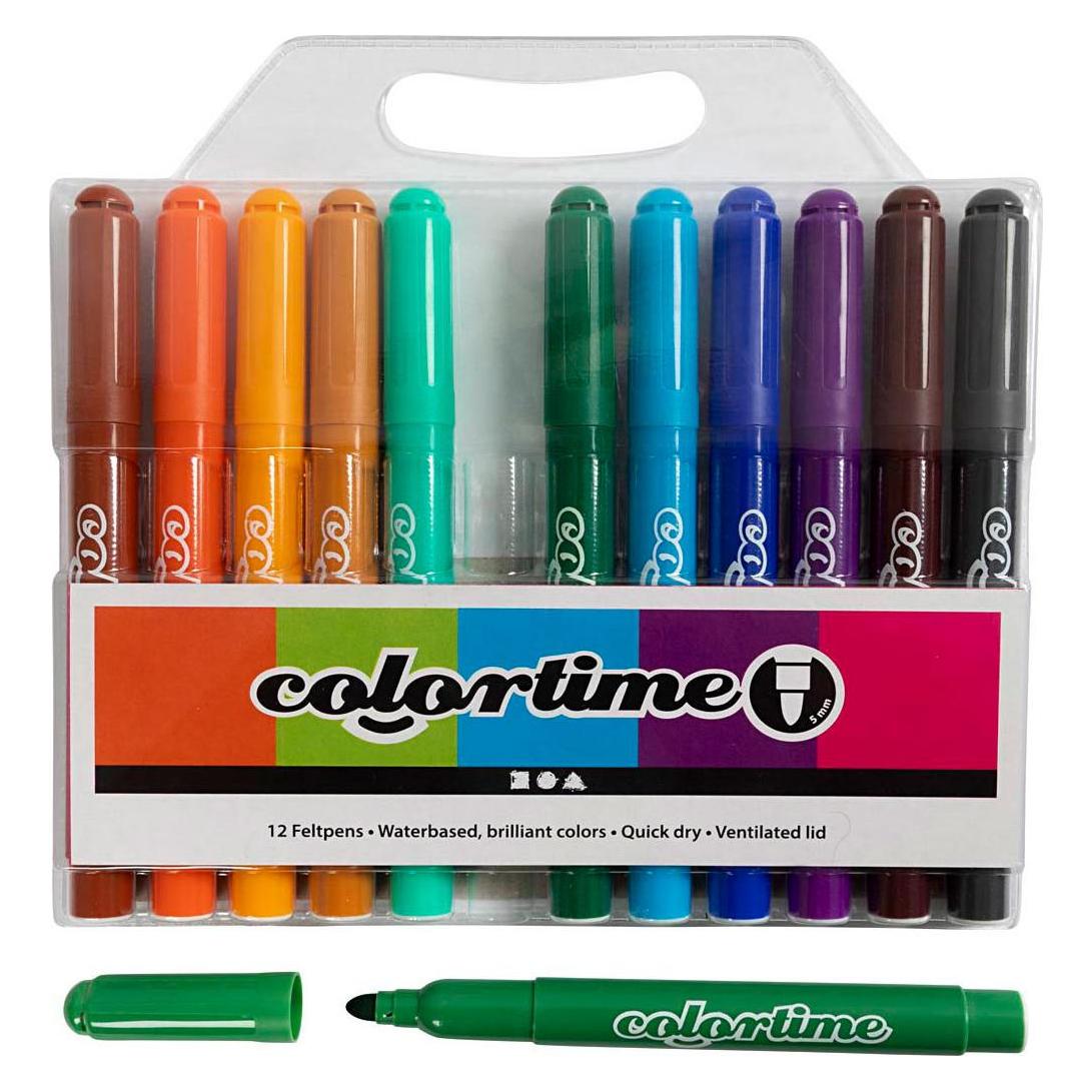 Creativ Company Colortime - Filzschreiber 5 mm - 12 Stck. (12x) (37348)