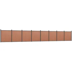 vidaXL Zaunelement Braun 1391x186 cm WPC