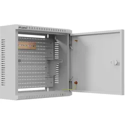 Lanberg Szafa SZAFA INSTALACYJNA TPR 10" Z PŁYTĄ MESH 340X340X140 SZARA (ZŁOŻONA), Serverschrank Zubehör, Grau