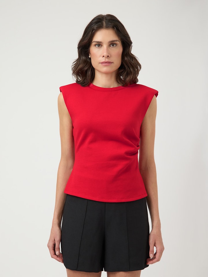 YAS Blusentop in Rot - S