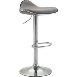 CLP Barhocker Shanghai Stoff chrom   Farbe: hellgrau, Gestell Farbe: chrom