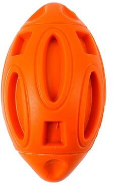 United Durable Rubber Rugby Dog Chew Ball Toy Wear Resistant Interactive Pet Toy For Strong Chewers orange