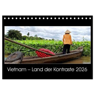 Vietnam – Land der Kontraste 2026 (Tischkalender 2026 DIN A5 quer), CALVENDO Monatskalender