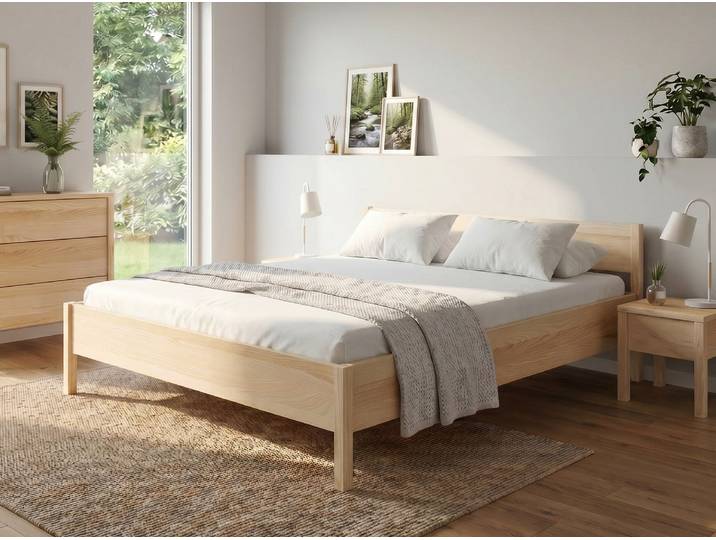Bett Esche „Fiona“ 140 x 200 cm Massivholz Esche