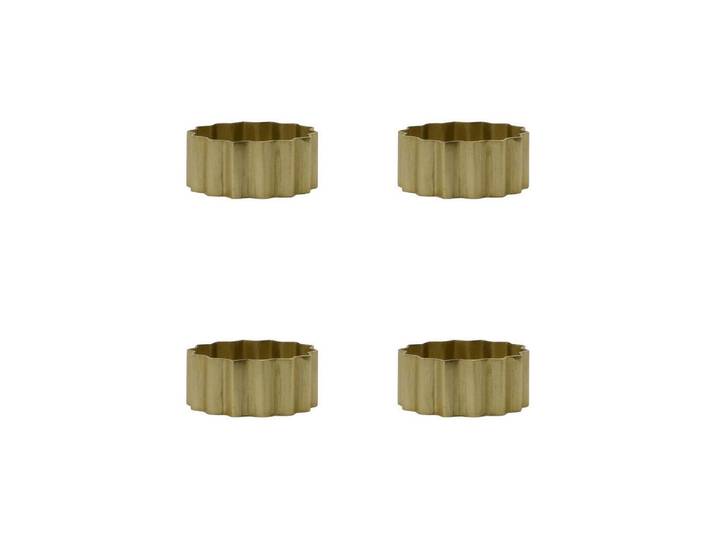 Papierserviette HOUSE DOCTOR House Doctor Serviettenring Nello, 4er Set , gold, H:2cm, Servietten, Papierserviette